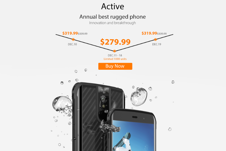 Началась предпродажа защищенного и стильного смартфона Vernee Active по цене $279,99