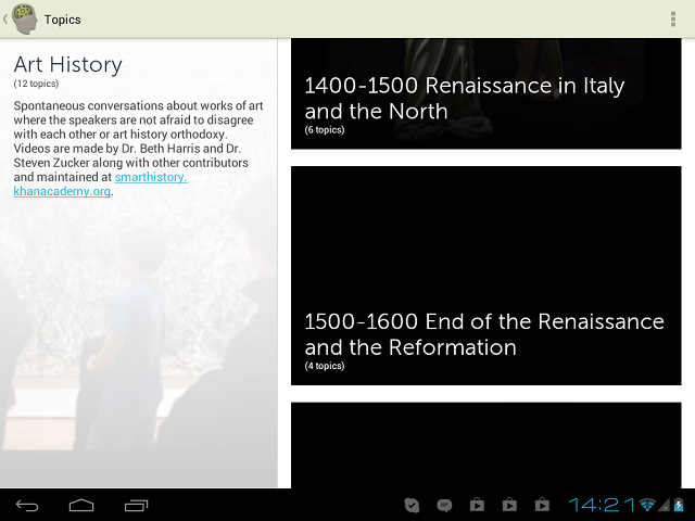 Приложения для Android-планшетов: Viewer for Khan Academy-5
