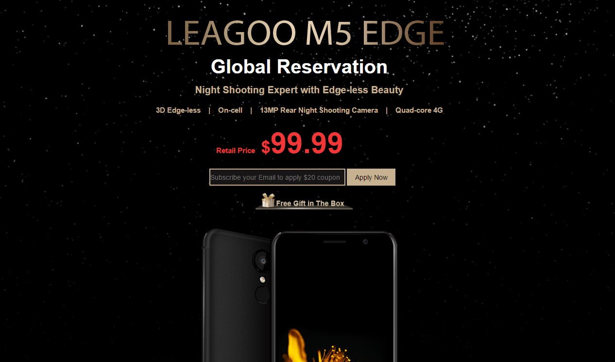 Leagoo M5 Edge: скидка $20 и подарок за подписку-8