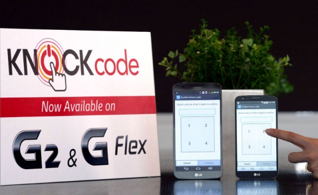 LG G2 и G Flex получат обновление ПО с функцией Knock Code