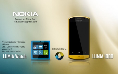 Nokia Lumia Watch - концепт часов-помощника для смартфонов Nokia