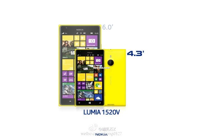 Nokia Lumia 1520V: уменьшенный вариант "плафона" Lumia 1520 находится в разработке
