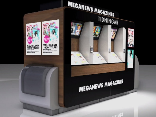 Гениально: журнальный киоск MegaNews, печатающий журнал за 2 минуты
