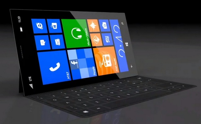 Концепт 5-дюймового смартфона Microsoft Surface с клавиатурой (видео)