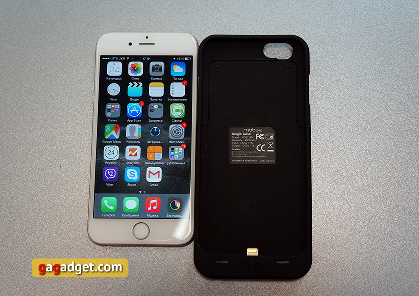 Обзор чехла-аккумулятора Mobee Magic Case 6 с беспроводной зарядкой для iPhone 6-2