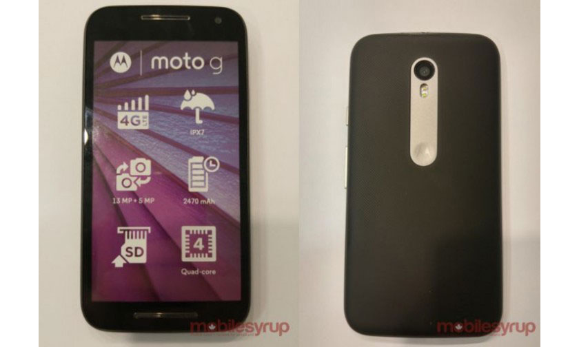 Смартфон Moto G 2015 года будет влагозащищен по стандарту IPX7