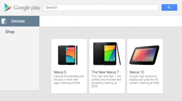 Смартфон Nexus 5 ненадолго появился в Google Play с ценой $349-2