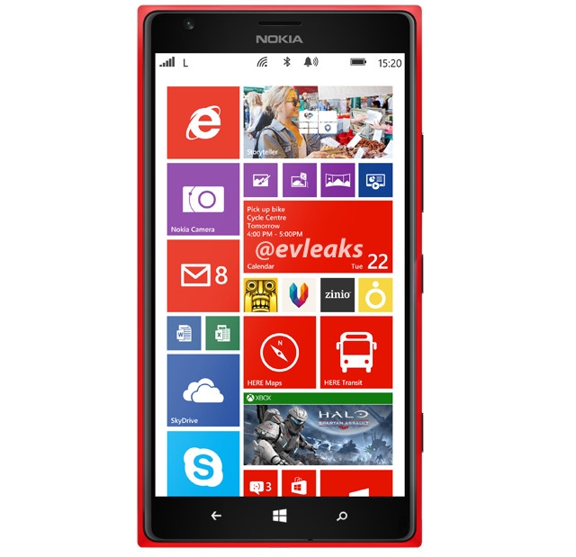 Пресс-фото "плафона" Nokia Lumia 1520 красного цвета утекли в сеть