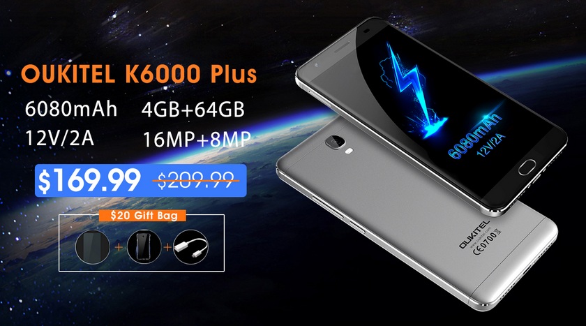 Акция: смартфон Oukitel K6000 Plus всего за $169.99-2