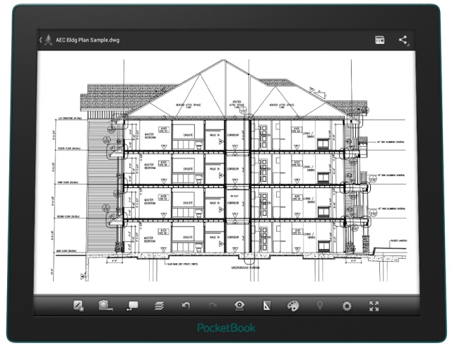 Устройство PocketBook CAD Reader c 13.3-дюймовым экраном E-Ink Fina, объединяющим технологии E Ink и TFT-3