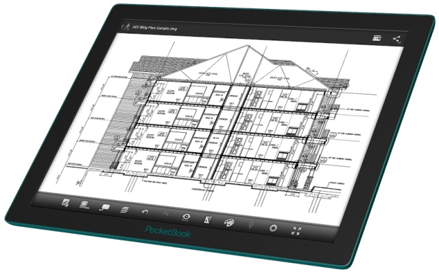 Устройство PocketBook CAD Reader c 13.3-дюймовым экраном E-Ink Fina, объединяющим технологии E Ink и TFT-2