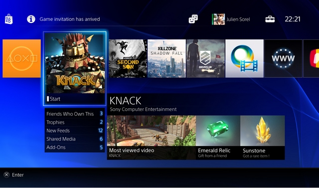 Первые скриншоты интерфейса PlayStation 4