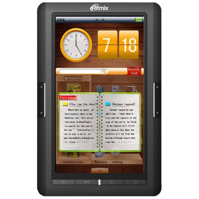 Ritmix RBK-423: бюджетная электронная книга с 7-дюймовым TFT-дисплеем