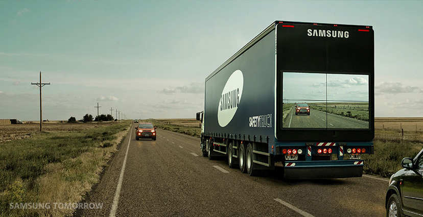 Samsung разрабатывает "прозрачный" грузовик Safety Truck
