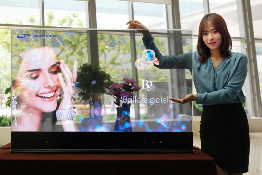 Samsung представила прозрачные и зеркальные OLED-панели