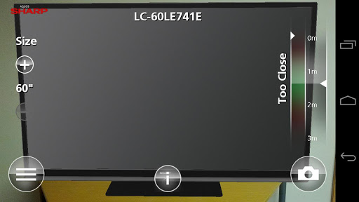 Приложение «Sharp AR» для выбора размера ТВ с помощью дополненной реальности