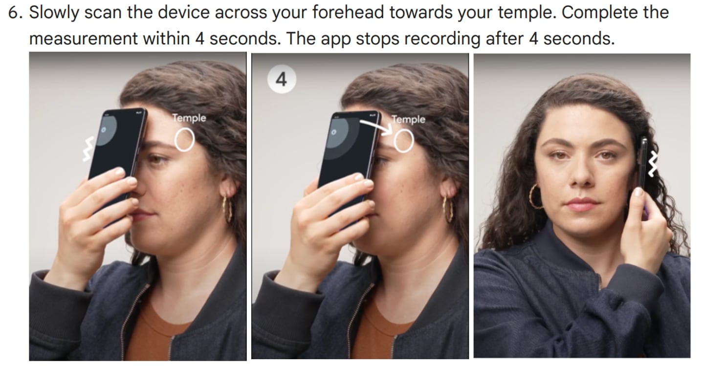 Google Pixel 8 Pro kann jetzt Ihre Körpertemperatur messen, wenn Sie es über Ihr Gesicht streichen-2