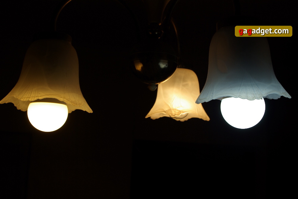 Там где лампы накаливания практически не видно, умная лампочка не умещается в плафоне