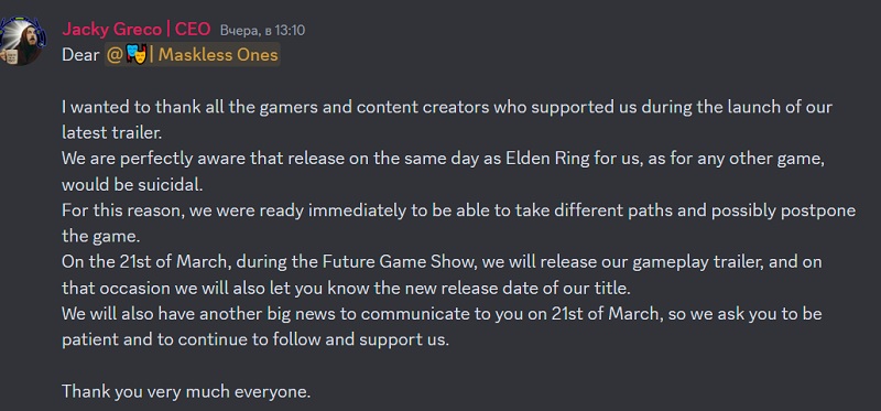 Elden Ring confonde tutti i piani: gli sviluppatori dell'ambizioso gioco d'azione Enotria: The Last Song hanno posticipato la data di uscita del gioco a causa della concorrenza schiacciante-2