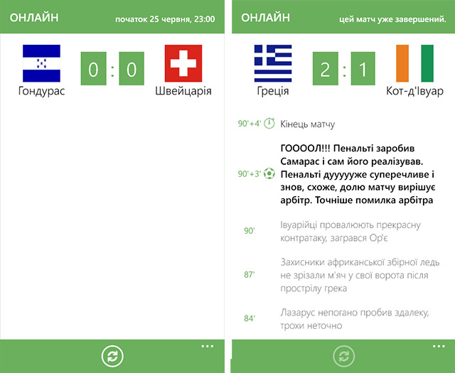 Приложения для Windows Phone: Футбол 24-4