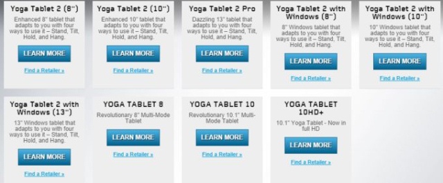 Lenovo выпустит 6 планшетов Yoga Tablet 2 на ОС Android и Windows-3