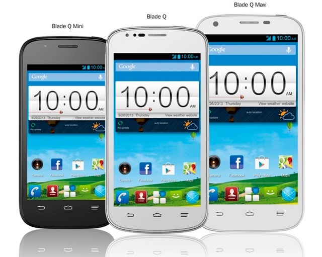 Троица бюджетных Android-смартфонов ZTE Blade Q Mini, Blade Q и Blade Q Maxi