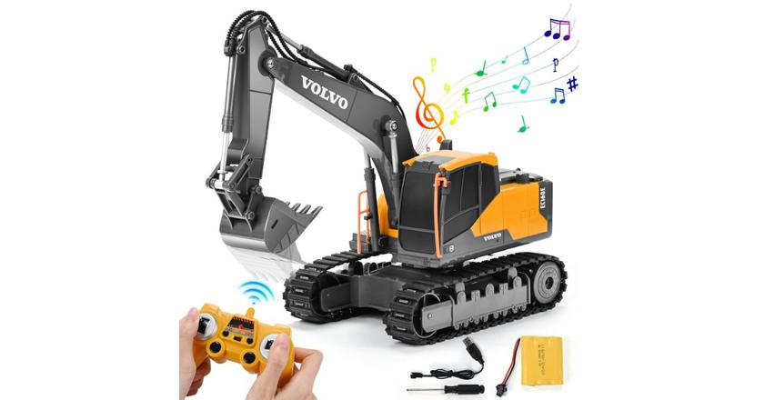 DOUBLE E Volvo remote control excavator toy