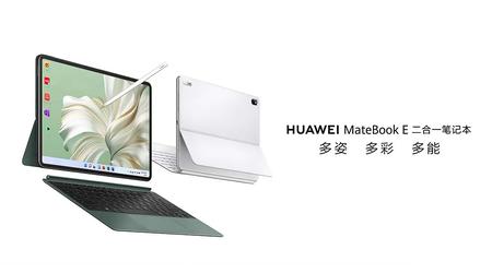 Huawei rivela il design del MateBook E 2023 prima dell'annuncio: dispositivo 2-in-1 con cornici sottili, tastiera, stilo e Windows 11 a bordo