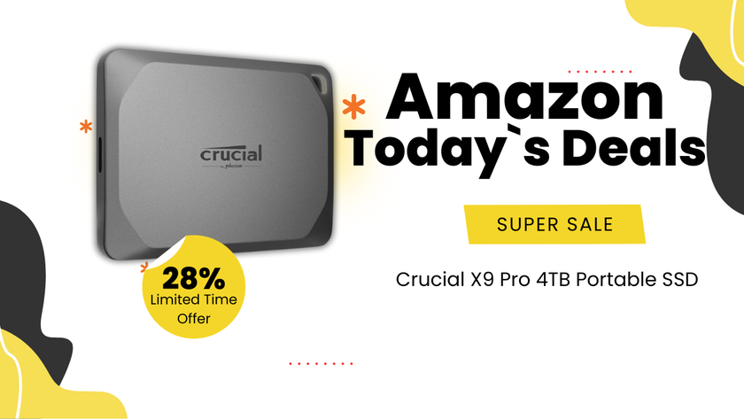 Crucial X9 Pro 4TB Portable SSD with 1050MB/s Speed & IP55 Rating