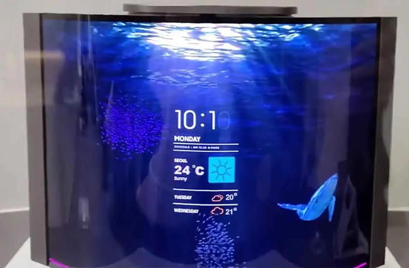Samsung представила меняющую форму смарт-колонку с гибким 12,4-дюймовым дисплеем