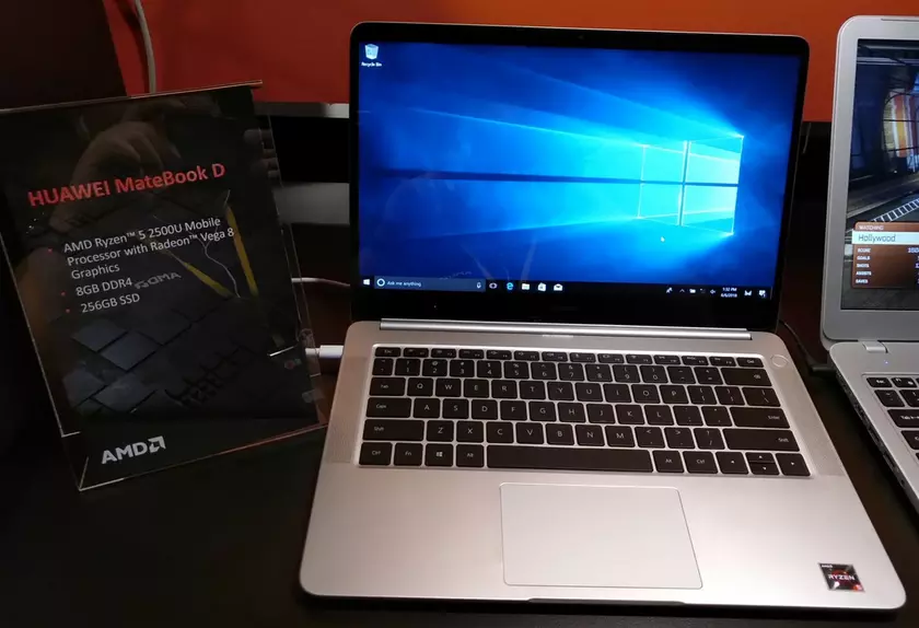 Ноутбук Huawei MateBook D 14" получил процессор AMD Ryzen
