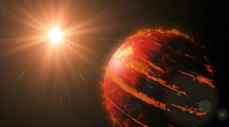 Вчені виявили кам'яні випаровування на ультрагарячому Юпітері недалеко від нас, який прославився дощами з металу
