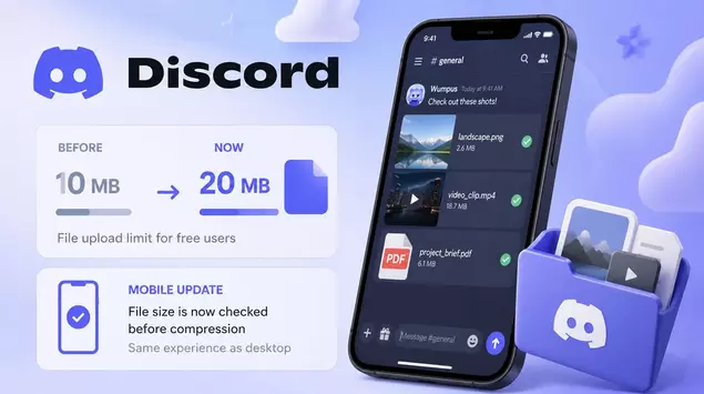 Discord doubles free upload limit to ...