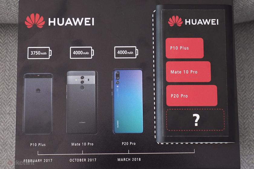 Флагман Huawei Mate 20 Pro получит самую большую батарею в линейке