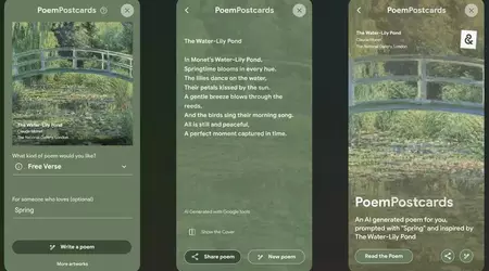 Google Arts & Culture a appris à créer des cartes postales avec des poèmes générés par l'intelligence artificielle.