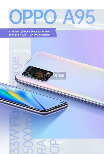 High-quality press images of OPPO A95 have appeared online