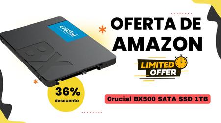  Crucial BX500 SATA SSD 1TB con un descuento de 32€. ¡Oferta Black Friday!