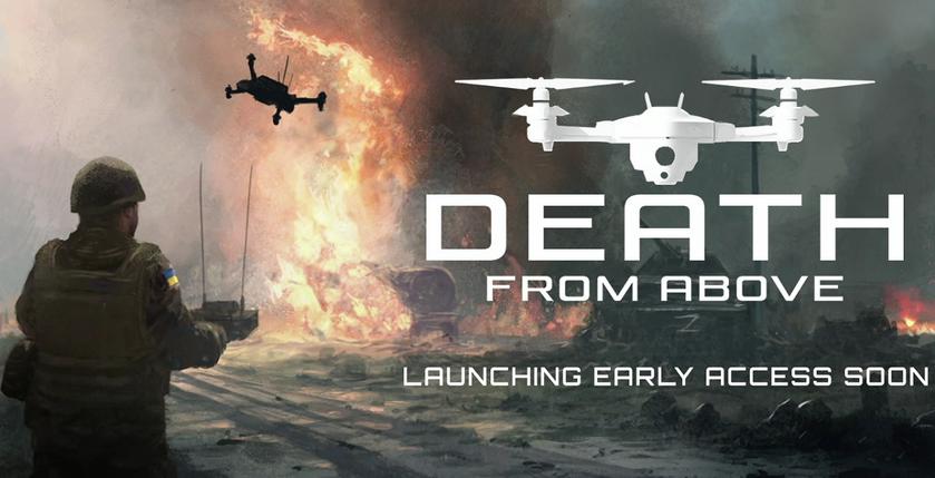 Украинский дрон против армии оккупантов: на Kickstarter стартовала кампания по сбору средств на Death From Above. Значительная часть прибыли от выпущенной игры пойдет на поддержку Украины 
