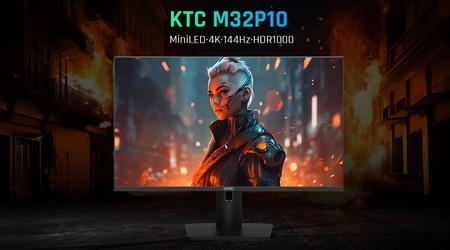 KTC M32P10 - 4K Monitor mit Fat IPS Bildschirm, Mini LED Hintergrundbeleuchtung und 144Hz Bildwiederholrate für $1300