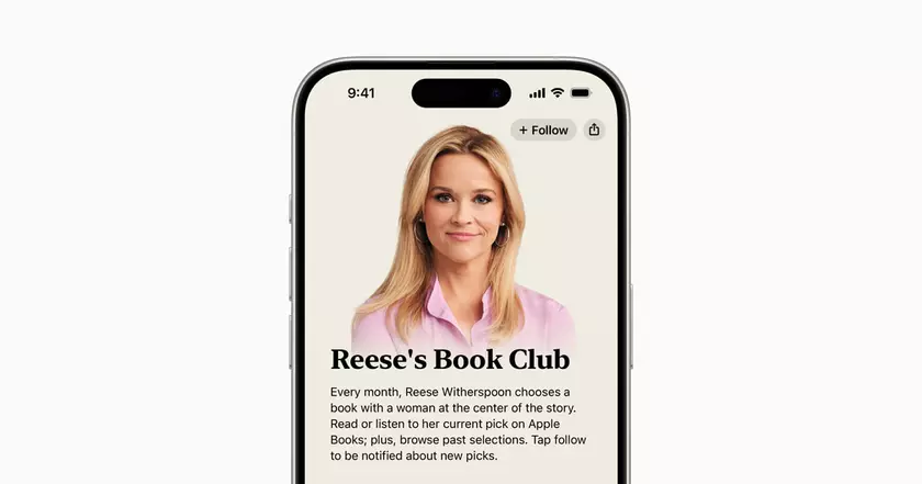 Apple заявила о партнерстве с Риз Уизерспун и Reese's Book Club