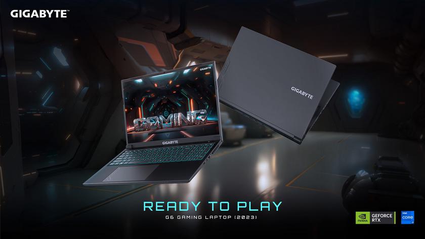 Gigabyte G6 – игровой ноутбук с Intel Core 13-го поколения, видеокартами GeForce RTX 40 и 165-Гц дисплеем