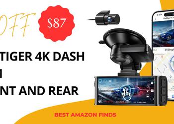 REDTIGER 4K Dash Cam Front and Rear - Today $87 Discount!