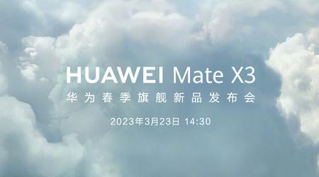 Confirmed: Huawei Mate X3 foldable smartphone to debut at launch on 23 March