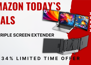 Fagomfer 12'' Triple Screen Extender – Boost Productivity with 34% Off!