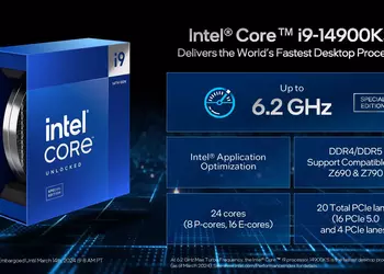 Гонка за мегагерцы продолжается: Intel Core i9-14900KS достигает мощности в 6.2 ГГц прямо из коробки