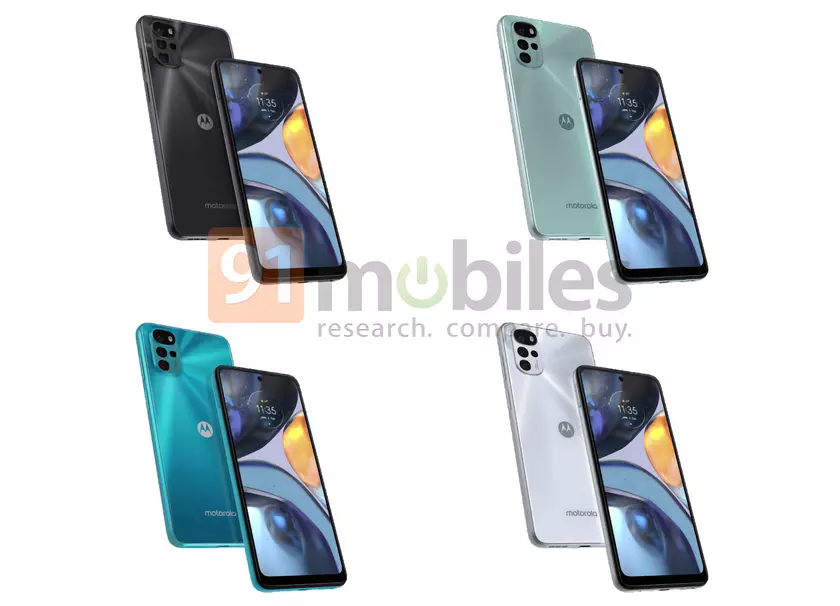 Экран на 90 Гц, чип MediaTek Helio G37 и тройная камера: инсайдер раскрыл внешний вид и характеристики Moto G22