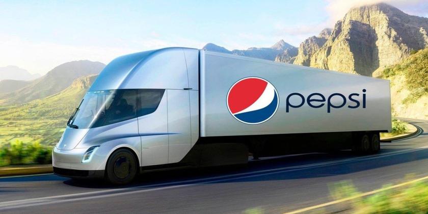 Грузовики Tesla Semi с газировкой Pepsi проедут только с 160 км, а с чипсами Lay’s – 684 км