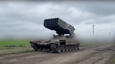 Los rusos dispararon misiles termobáricos del sistema lanzallamas pesado TOS-1A contra su propia infantería