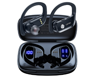 Auriculares inalámbricos con gancho para la oreja, resistentes al agua,  deportivos, con ruido, llamada HD, Bluetooth 5,2, manos libres, para  conducción de negocios – Los mejores productos en la tienda online Joom Geek
