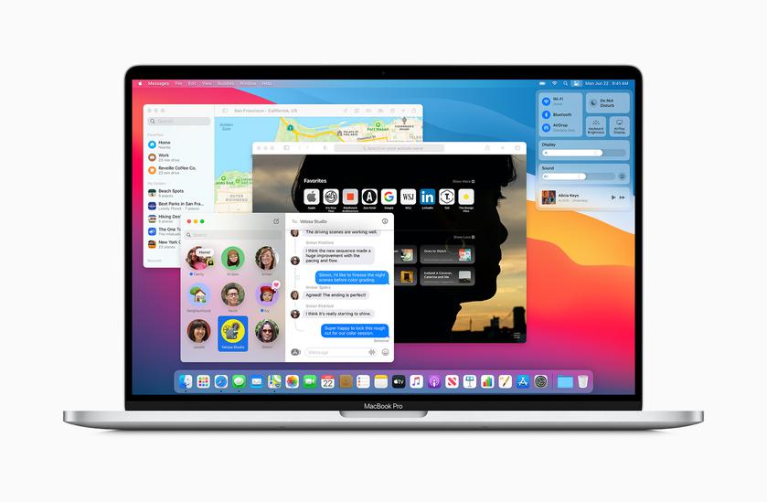 macOS Big Sur: обновлённый дизайн в стиле iOS, новый центр управления, виджеты и группировка уведомлений